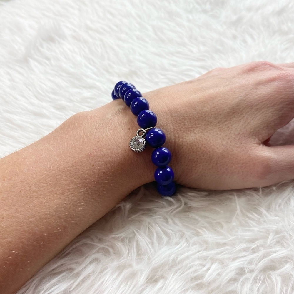 Cobalt Czech Bead Bracelet